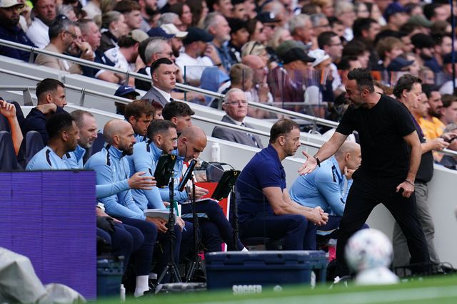Roberto De Zerbi manager of Tottenham Hotspur during the Premier League match Tottenham Hotspur vs Everton at Tottenham Hotspur Stadium, London, United Kingdom on 12 September 2026

(Photo by Harvey Murphy/News Images)