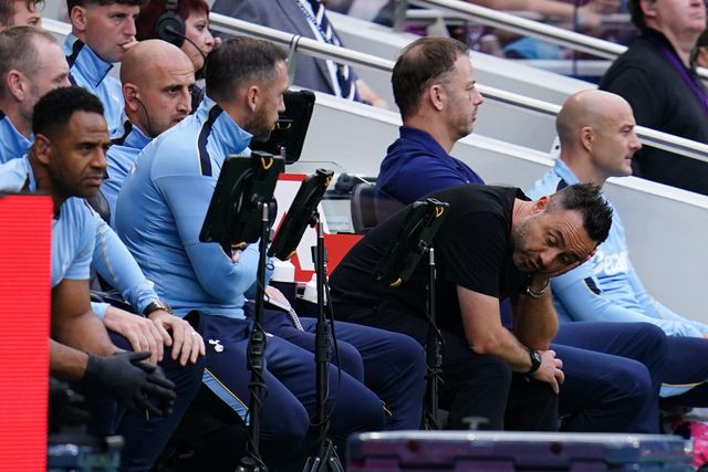 Roberto De Zerbi manager of Tottenham Hotspur during the Premier League match Tottenham Hotspur vs Everton at Tottenham Hotspur Stadium, London, United Kingdom on 12 September 2026

(Photo by Harvey Murphy/News Images)