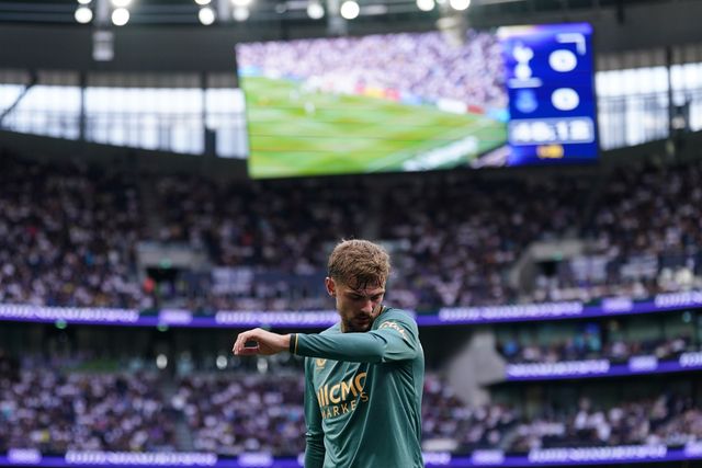 Kiernan Dewsbury-Hall of Everton during the Premier League match Tottenham Hotspur vs Everton at Tottenham Hotspur Stadium, London, United Kingdom on 12 September 2026

(Photo by Harvey Murphy/News Images)