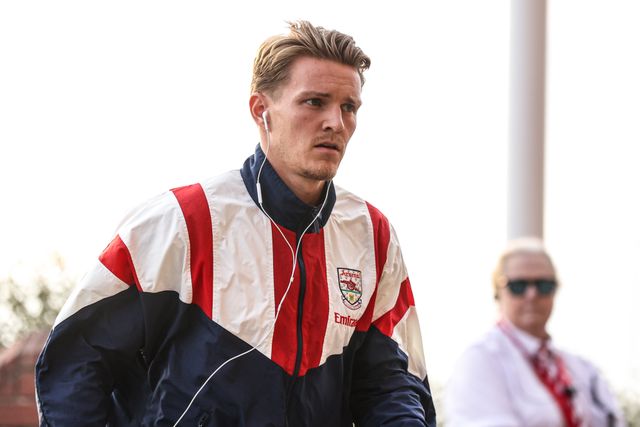 Martin Ødegaard of Arsenal arrives during the Premier League match Sunderland vs Arsenal at Stadium Of Light, Sunderland, United Kingdom on 12 September 2026

(Photo by Alfie Cosgrove/News Images)