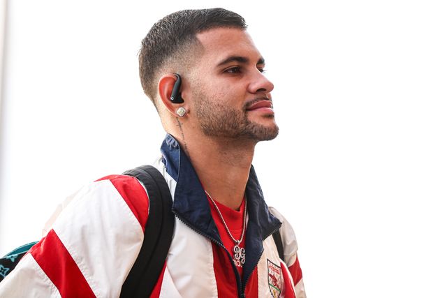 Bruno Guimaraes of Arsenal arrives during the Premier League match Sunderland vs Arsenal at Stadium Of Light, Sunderland, United Kingdom on 12 September 2026

(Photo by Alfie Cosgrove/News Images)