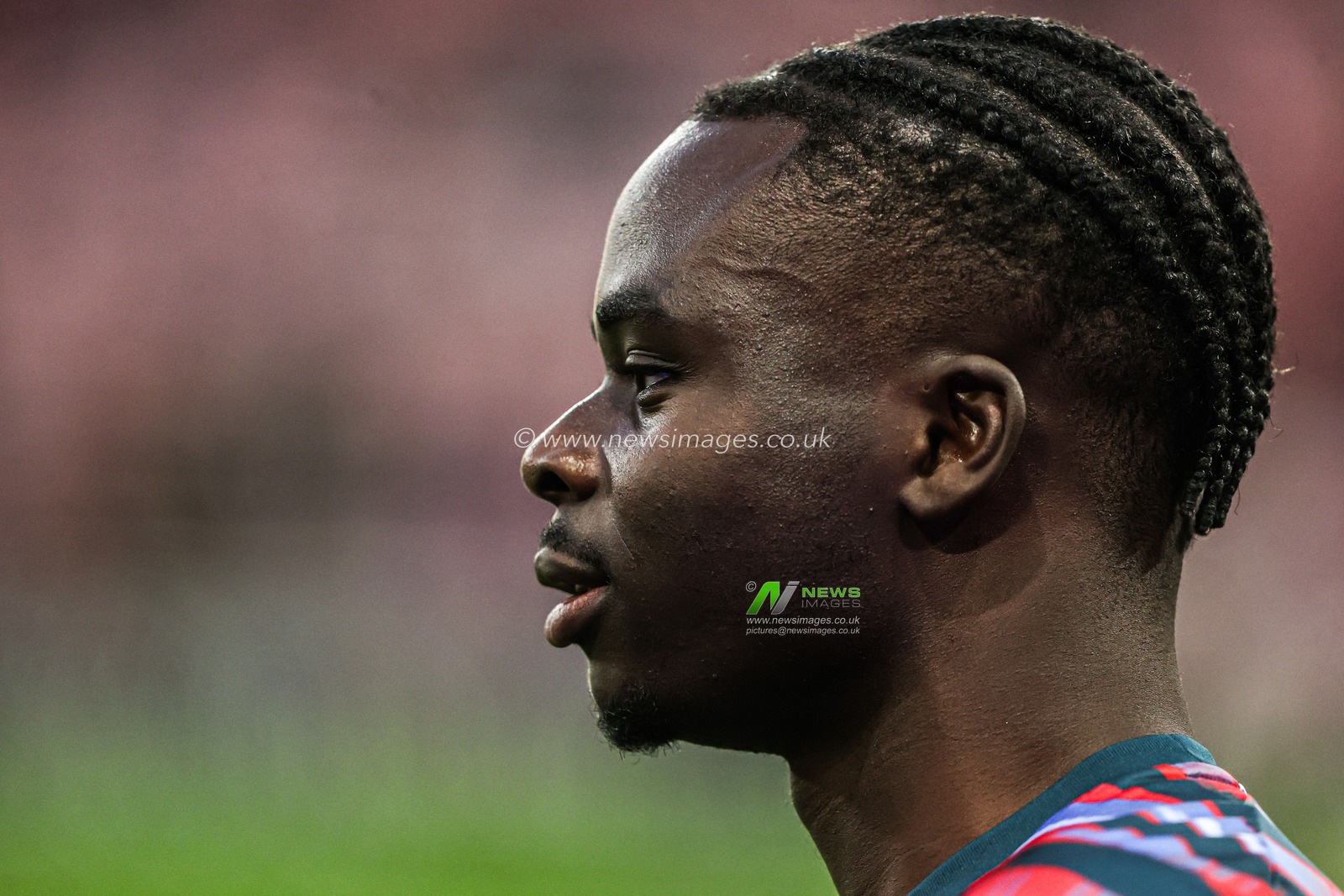 Bukayo Saka of Arsenal in the pregame warmup session during the Premier League match Sunderland vs Arsenal at Stadium Of Light, Sunderland, United Kingdom on 12 September 2026

(Photo by Alfie Cosgrove/News Images)