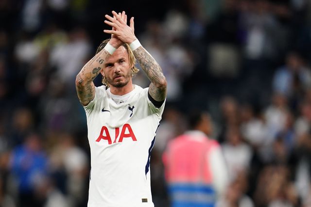 James Maddison of Tottenham Hotspur at full time during the Premier League match Tottenham Hotspur vs Everton at Tottenham Hotspur Stadium, London, United Kingdom on 12 September 2026

(Photo by Harvey Murphy/News Images)
