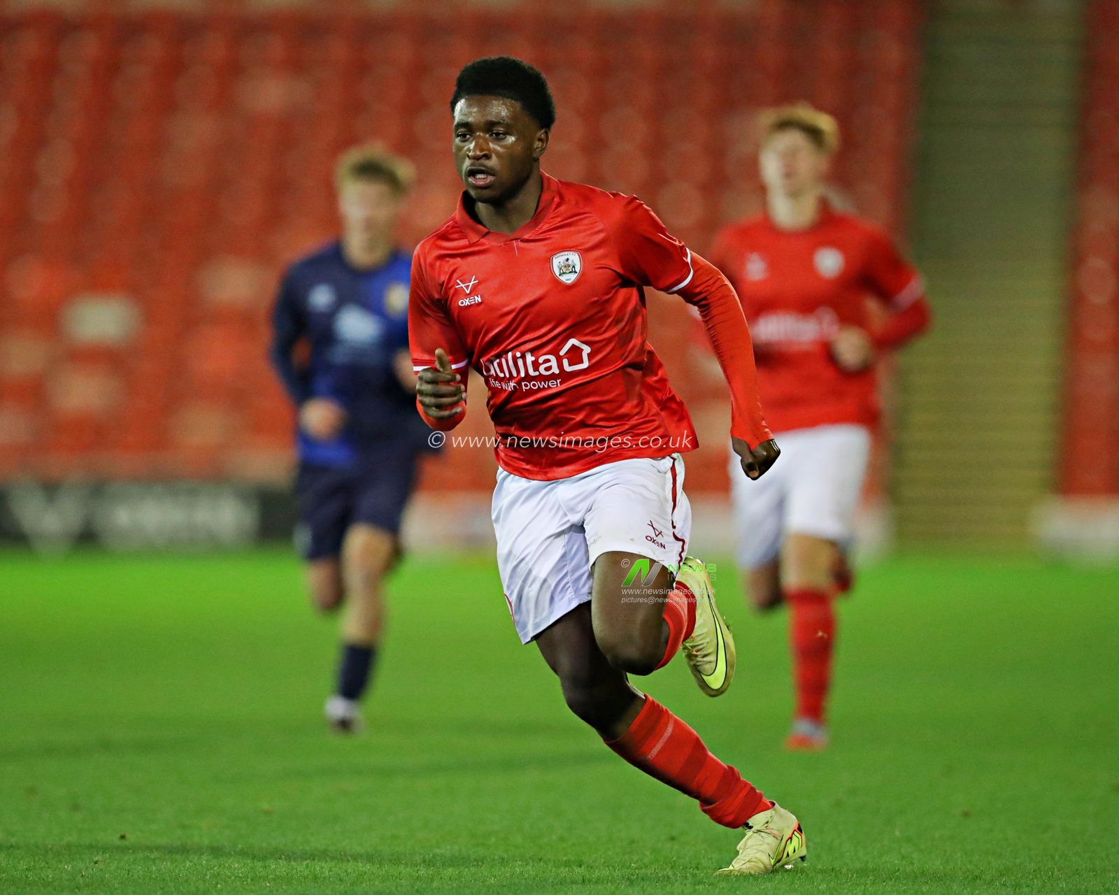 the FA Youth Cup U18’s round 2 match Barnsley vs Mansfield Town at Oakwell, Barnsley, United Kingdom, 17th November 2025(Photo by Sam Eaden/News Images)
