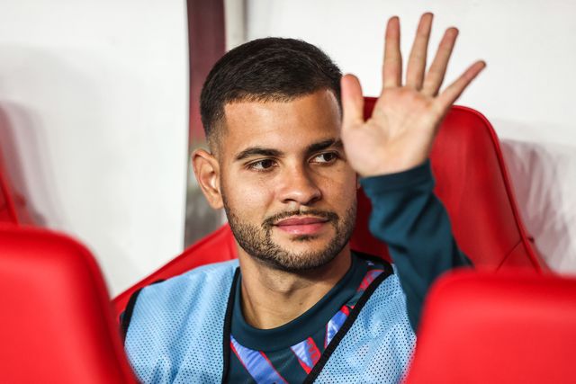 Bruno Guimaraes of Arsenal during the Premier League match Sunderland vs Arsenal at Stadium Of Light, Sunderland, United Kingdom on 12 September 2026

(Photo by Alfie Cosgrove/News Images)