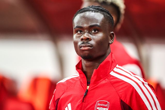 Bukayo Saka of Arsenal comes out for the game during the Premier League match Sunderland vs Arsenal at Stadium Of Light, Sunderland, United Kingdom on 12 September 2026

(Photo by Alfie Cosgrove/News Images)