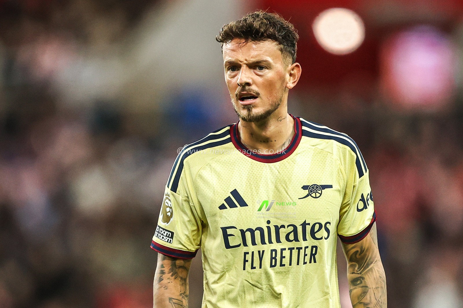 Ben White of Arsenal during the Premier League match Sunderland vs Arsenal at Stadium Of Light, Sunderland, United Kingdom on 12 September 2026

(Photo by Alfie Cosgrove/News Images)