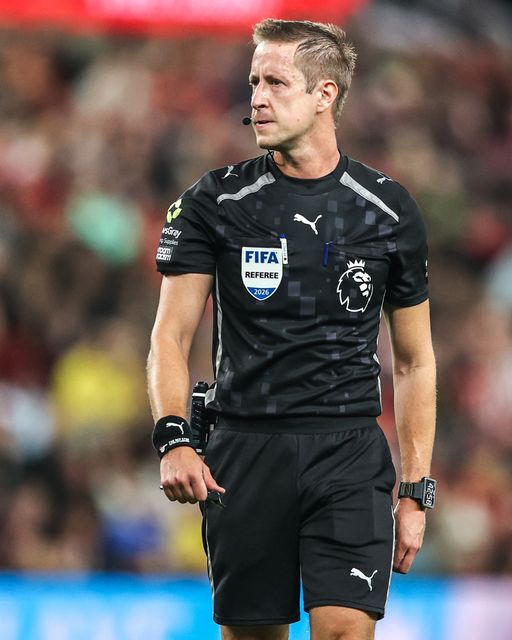 Referee John Brooks during the Premier League match Sunderland vs Arsenal at Stadium Of Light, Sunderland, United Kingdom on 12 September 2026

(Photo by Alfie Cosgrove/News Images)