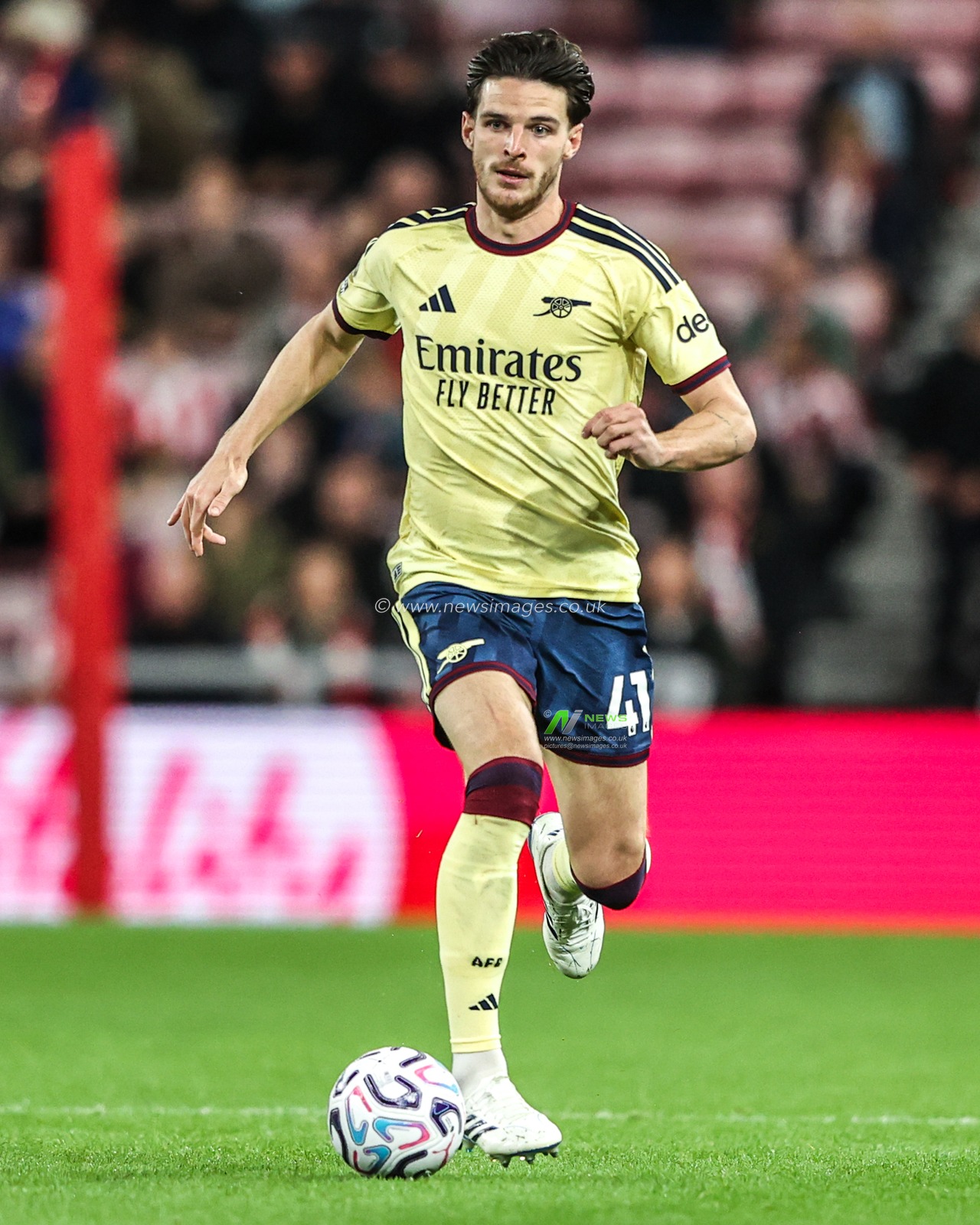 Declan Rice of Arsenal during the Premier League match Sunderland vs Arsenal at Stadium Of Light, Sunderland, United Kingdom on 12 September 2026

(Photo by Alfie Cosgrove/News Images)