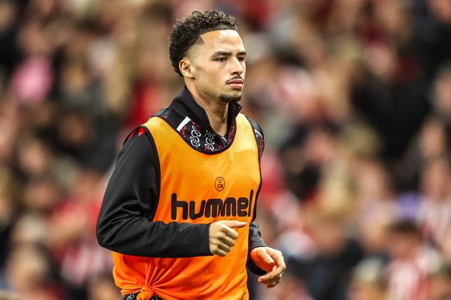 Chemsdine Talbi of Sunderland during the Premier League match Sunderland vs Arsenal at Stadium Of Light, Sunderland, United Kingdom on 12 September 2026

(Photo by Alfie Cosgrove/News Images)