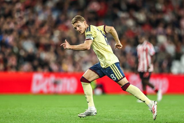 Martin Ødegaard of Arsenal during the Premier League match Sunderland vs Arsenal at Stadium Of Light, Sunderland, United Kingdom on 12 September 2026

(Photo by Alfie Cosgrove/News Images)