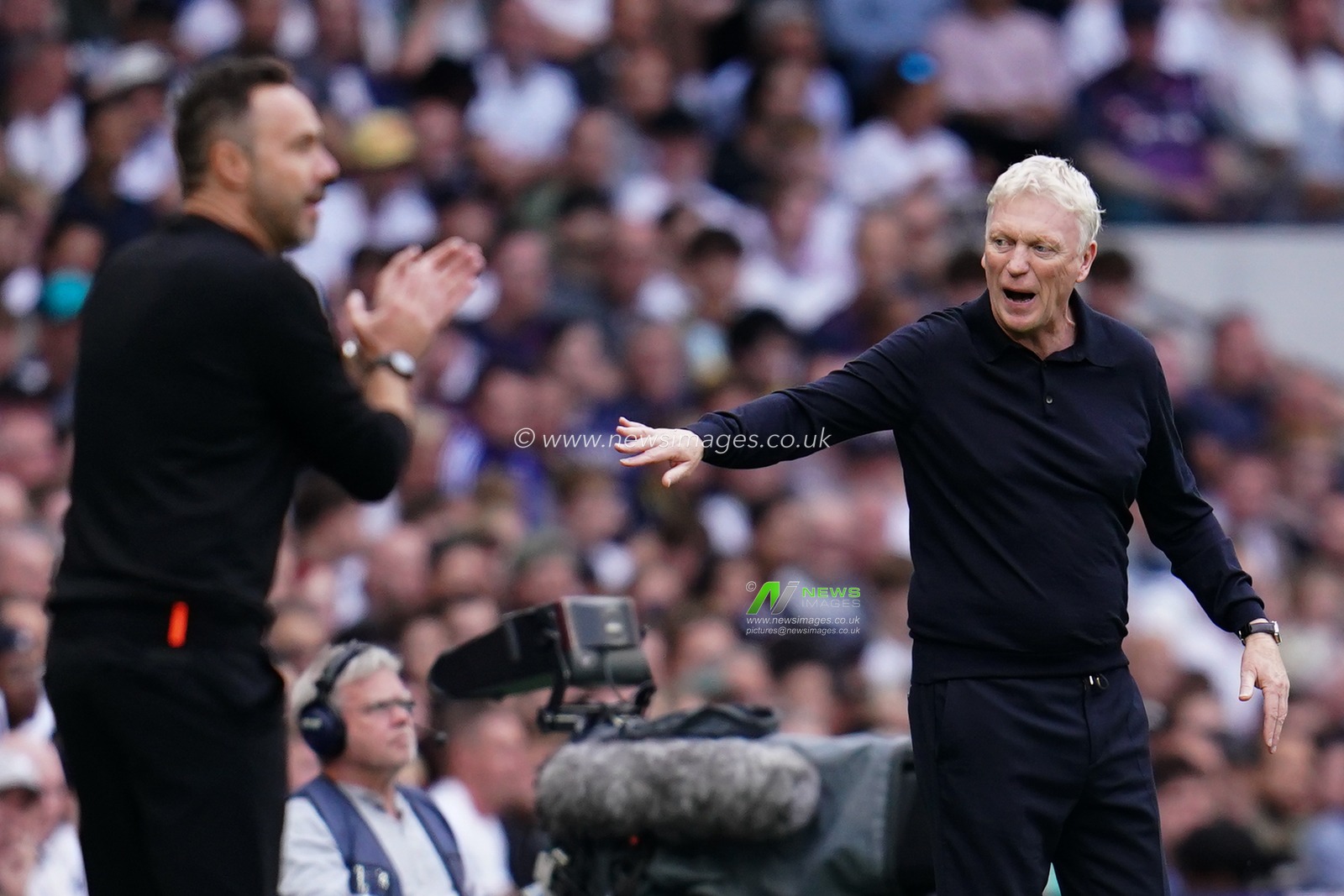 David Moyes manager of Everton during the Premier League match Tottenham Hotspur vs Everton at Tottenham Hotspur Stadium, London, United Kingdom on 12 September 2026

(Photo by Harvey Murphy/News Images)