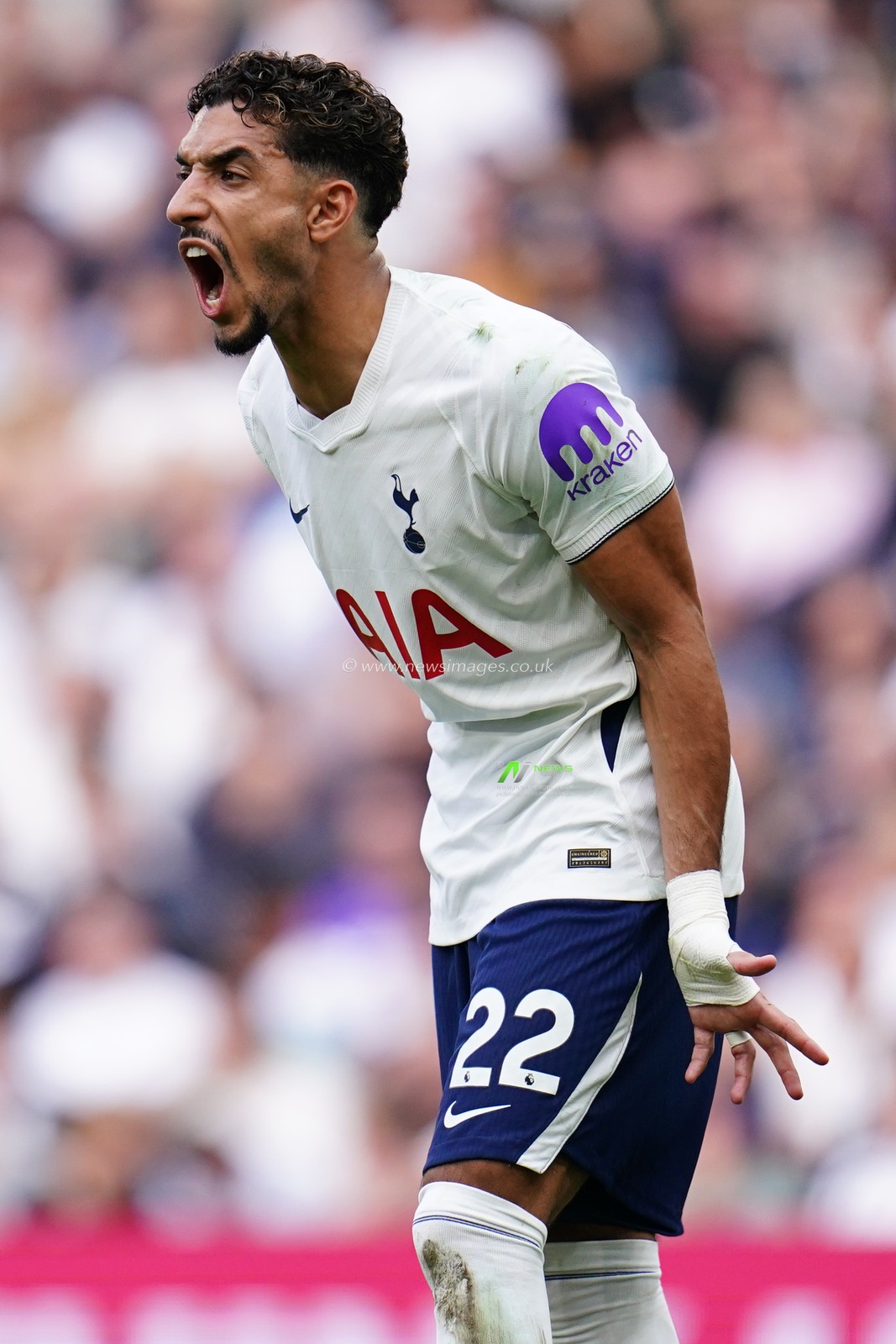 Omar Marmoush of Tottenham Hotspur during the Premier League match Tottenham Hotspur vs Everton at Tottenham Hotspur Stadium, London, United Kingdom on 12 September 2026

(Photo by Harvey Murphy/News Images)