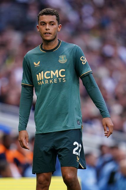 Brennan Johnson of Everton during the Premier League match Tottenham Hotspur vs Everton at Tottenham Hotspur Stadium, London, United Kingdom on 12 September 2026

(Photo by Harvey Murphy/News Images)