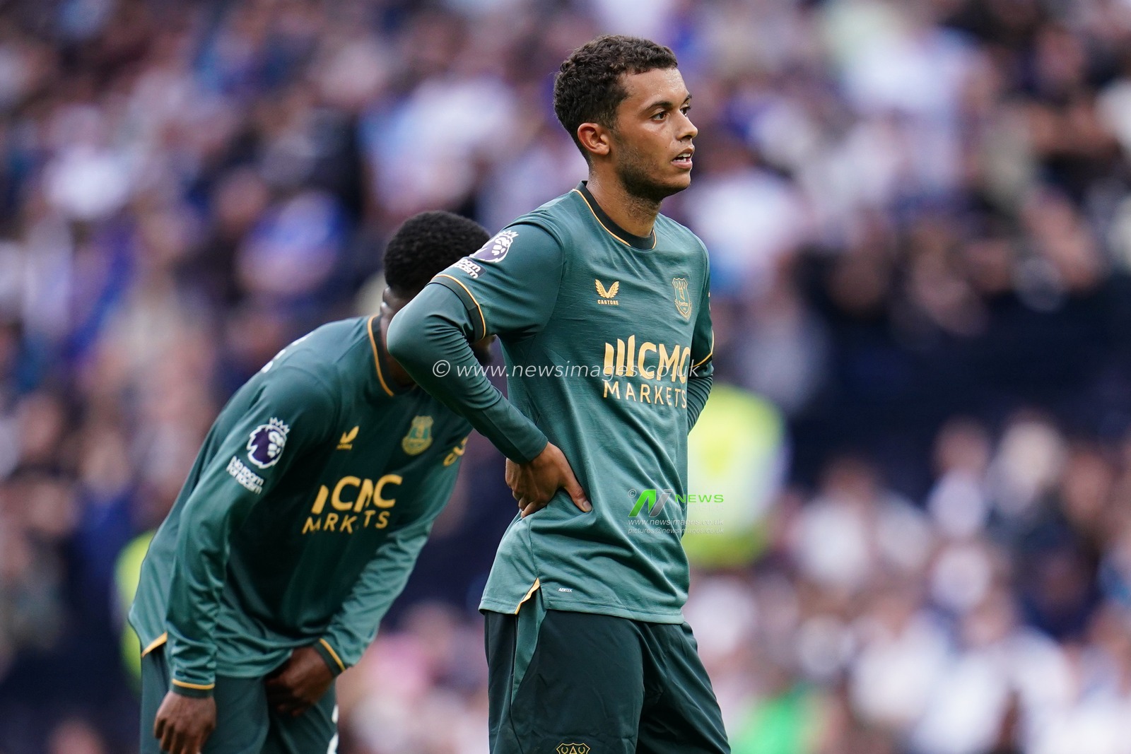 Brennan Johnson of Everton during the Premier League match Tottenham Hotspur vs Everton at Tottenham Hotspur Stadium, London, United Kingdom on 12 September 2026

(Photo by Harvey Murphy/News Images)