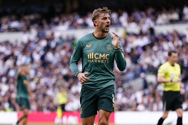 Kiernan Dewsbury-Hall of Everton during the Premier League match Tottenham Hotspur vs Everton at Tottenham Hotspur Stadium, London, United Kingdom on 12 September 2026

(Photo by Harvey Murphy/News Images)