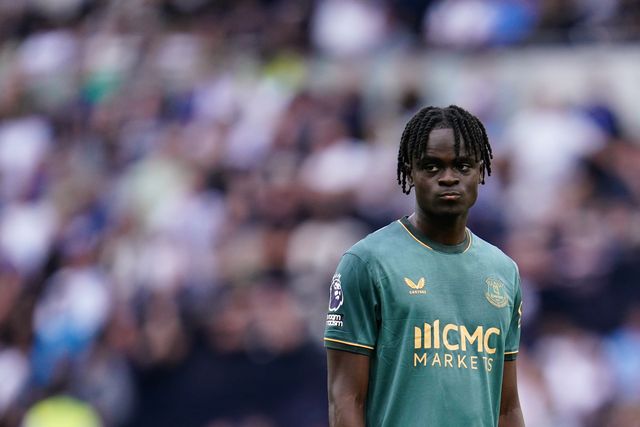 Tyrique George of Everton during the Premier League match Tottenham Hotspur vs Everton at Tottenham Hotspur Stadium, London, United Kingdom on 12 September 2026

(Photo by Harvey Murphy/News Images)