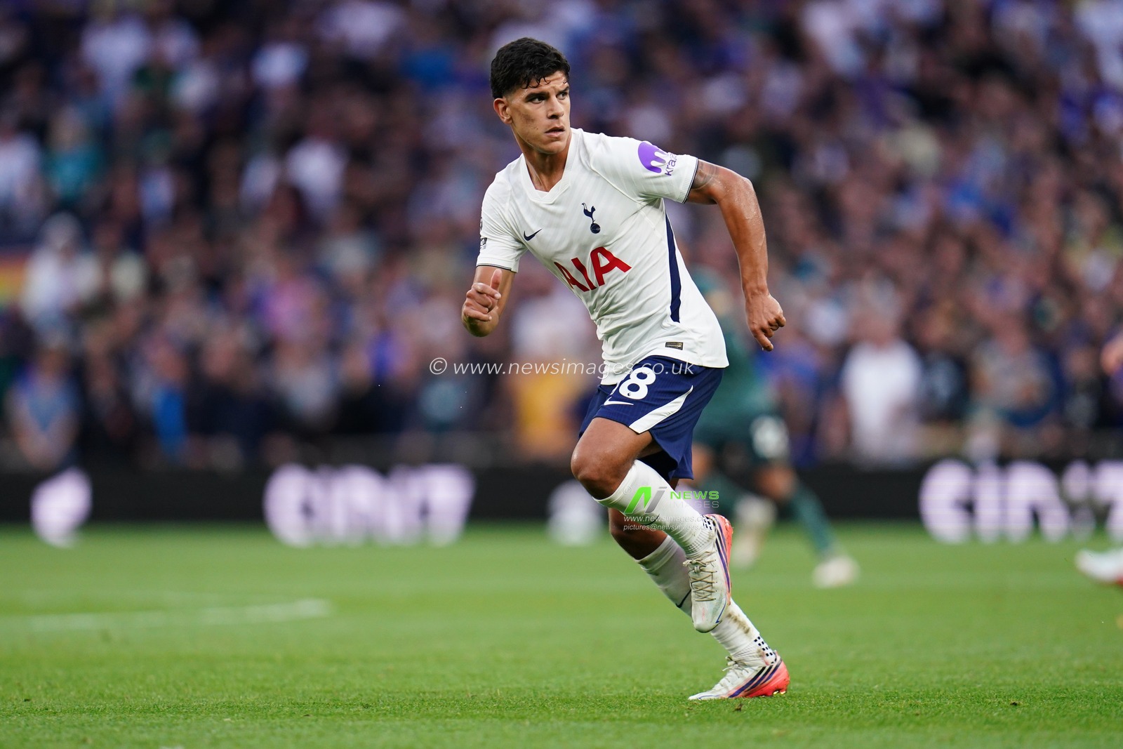 Mateus Fernandes of Tottenham Hotspur during the Premier League match Tottenham Hotspur vs Everton at Tottenham Hotspur Stadium, London, United Kingdom on 12 September 2026

(Photo by Harvey Murphy/News Images)
