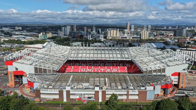 An aerial view of Old Trafford and the Sir Alex Ferguson Stand during the Premier League match Manchester United vs Manchester City at Old Trafford, Manchester, United Kingdom on 13 September 2026

(Photo by Mark Cosgrove/News Images)