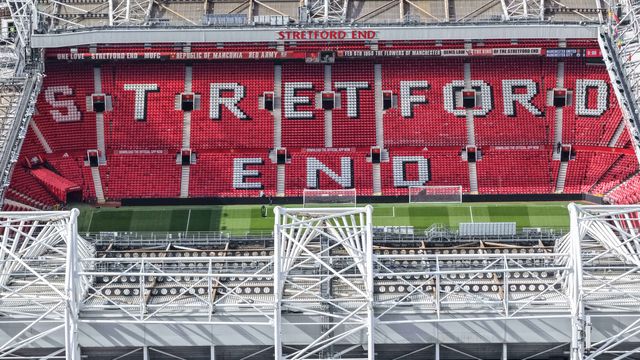 An aerial view of Old Trafford and the Stretford End during the Premier League match Manchester United vs Manchester City at Old Trafford, Manchester, United Kingdom on 13 September 2026

(Photo by Mark Cosgrove/News Images)