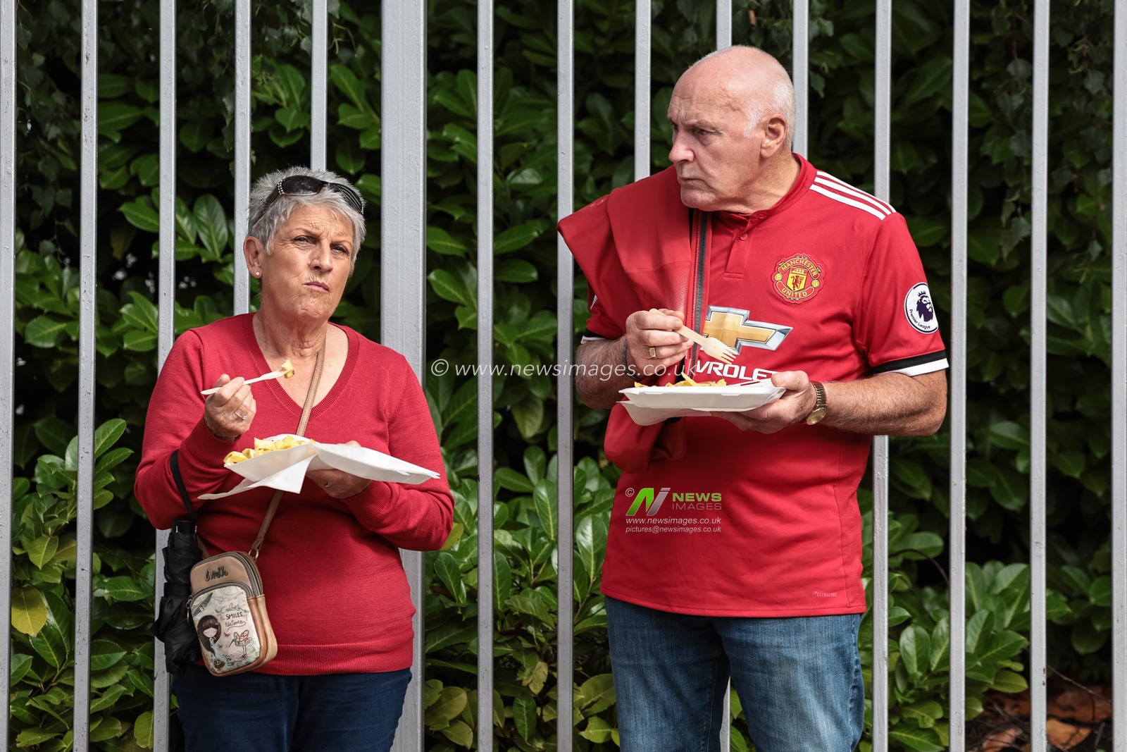 Manchester United fans grabbing a bite to eat  during the Premier League match Manchester United vs Manchester City at Old Trafford, Manchester, United Kingdom on 13 September 2026

(Photo by Mark Cosgrove/News Images)