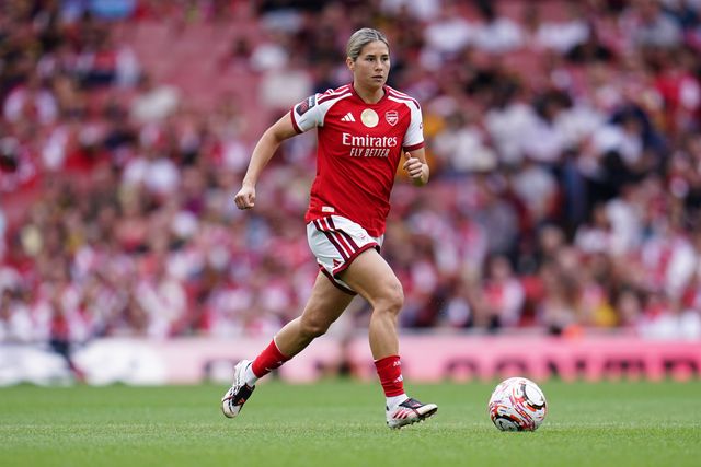 Kyra Cooney-Cross of Arsenal with the ball during the Women's Super League match Arsenal vs Crystal Palace at Emirates, London, United Kingdom on 13 September 2026

(Photo by Harvey Murphy/News Images)