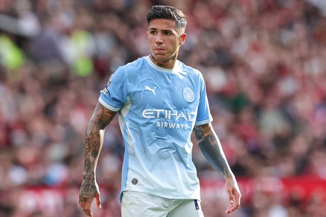 Enzo Fernandez of Manchester City during the Premier League match Manchester United vs Manchester City at Old Trafford, Manchester, United Kingdom on 13 September 2026

(Photo by Mark Cosgrove/News Images)