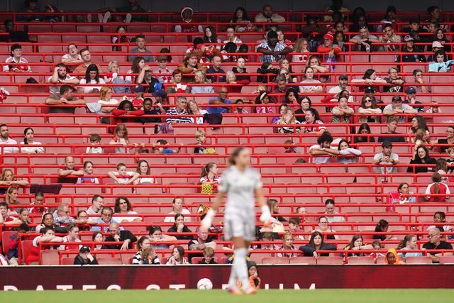 View of the safety barriers installed at the emirates stadium during the Women's Super League match Arsenal vs Crystal Palace at Emirates, London, United Kingdom on 13 September 2026

(Photo by Harvey Murphy/News Images)
