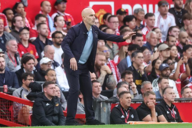 Enzo Maresca manager of Manchester City reacts in the technical area during the Premier League match Manchester United vs Manchester City at Old Trafford, Manchester, United Kingdom on 13 September 2026

(Photo by Mark Cosgrove/News Images)