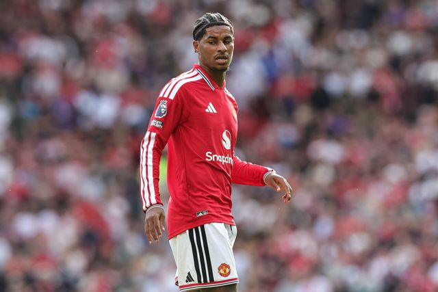 Marcus Rashford of Manchester United during the Premier League match Manchester United vs Manchester City at Old Trafford, Manchester, United Kingdom on 13 September 2026

(Photo by Mark Cosgrove/News Images)