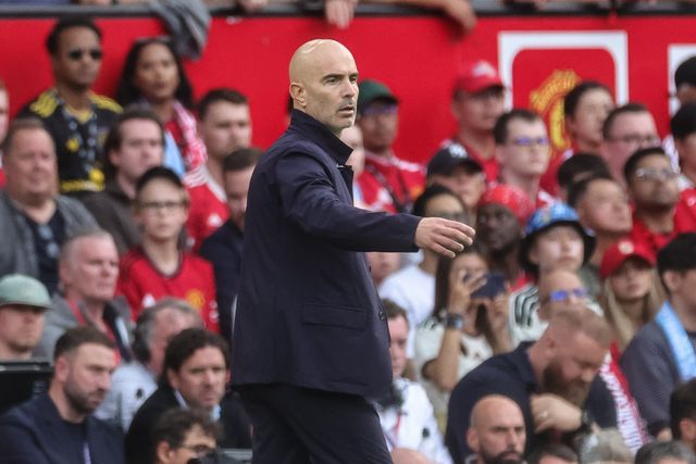 Enzo Maresca manager of Manchester City reacts in the technical area during the Premier League match Manchester United vs Manchester City at Old Trafford, Manchester, United Kingdom on 13 September 2026

(Photo by Mark Cosgrove/News Images)
