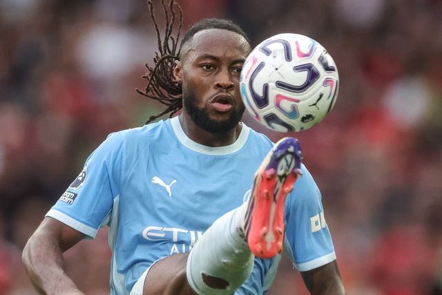 Antoine Semenyo of Manchester City controls the ball during the Premier League match Manchester United vs Manchester City at Old Trafford, Manchester, United Kingdom on 13 September 2026

(Photo by Mark Cosgrove/News Images)