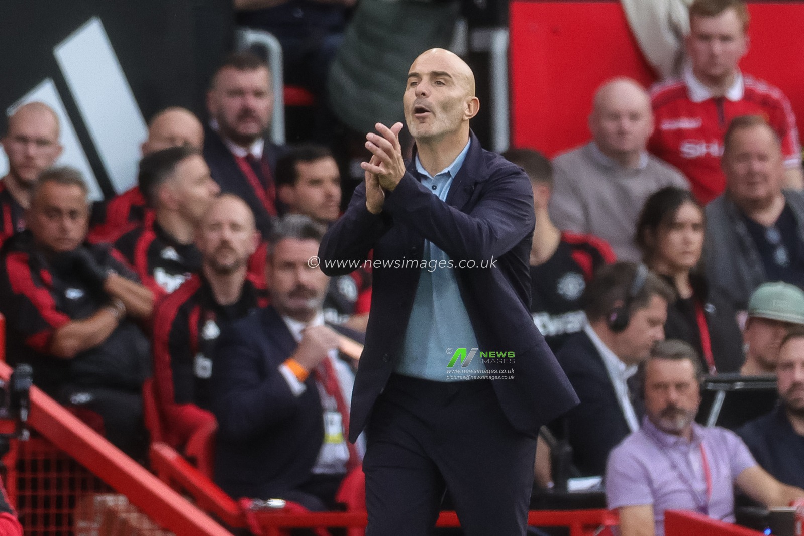 Enzo Maresca manager of Manchester City reacts in the technical area during the Premier League match Manchester United vs Manchester City at Old Trafford, Manchester, United Kingdom on 13 September 2026

(Photo by Mark Cosgrove/News Images)