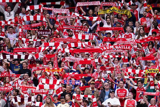 Arsenal supporters ahead of kick off during the Women's Super League match Arsenal vs Crystal Palace at Emirates, London, United Kingdom on 13 September 2026

(Photo by Harvey Murphy/News Images)