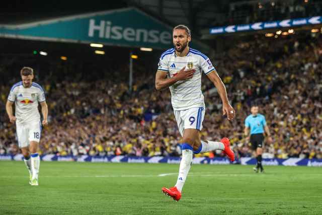 Dominic Calvert-Lewin of Leeds United celebrates his goal to make it 2-0 during the Premier League match Leeds United vs Newcastle Untied at Elland Road, Leeds, United Kingdom on 14 September 2026

(Photo by Alfie Cosgrove/News Images)