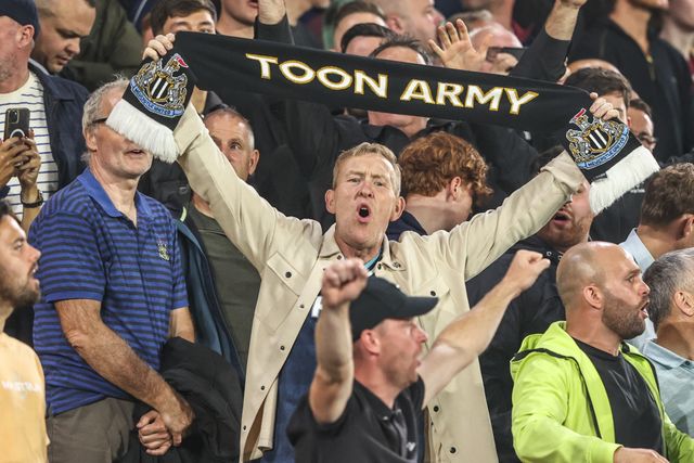 Newcastle fans during the Premier League match Leeds United vs Newcastle Untied at Elland Road, Leeds, United Kingdom on 14 September 2026

(Photo by Alfie Cosgrove/News Images)