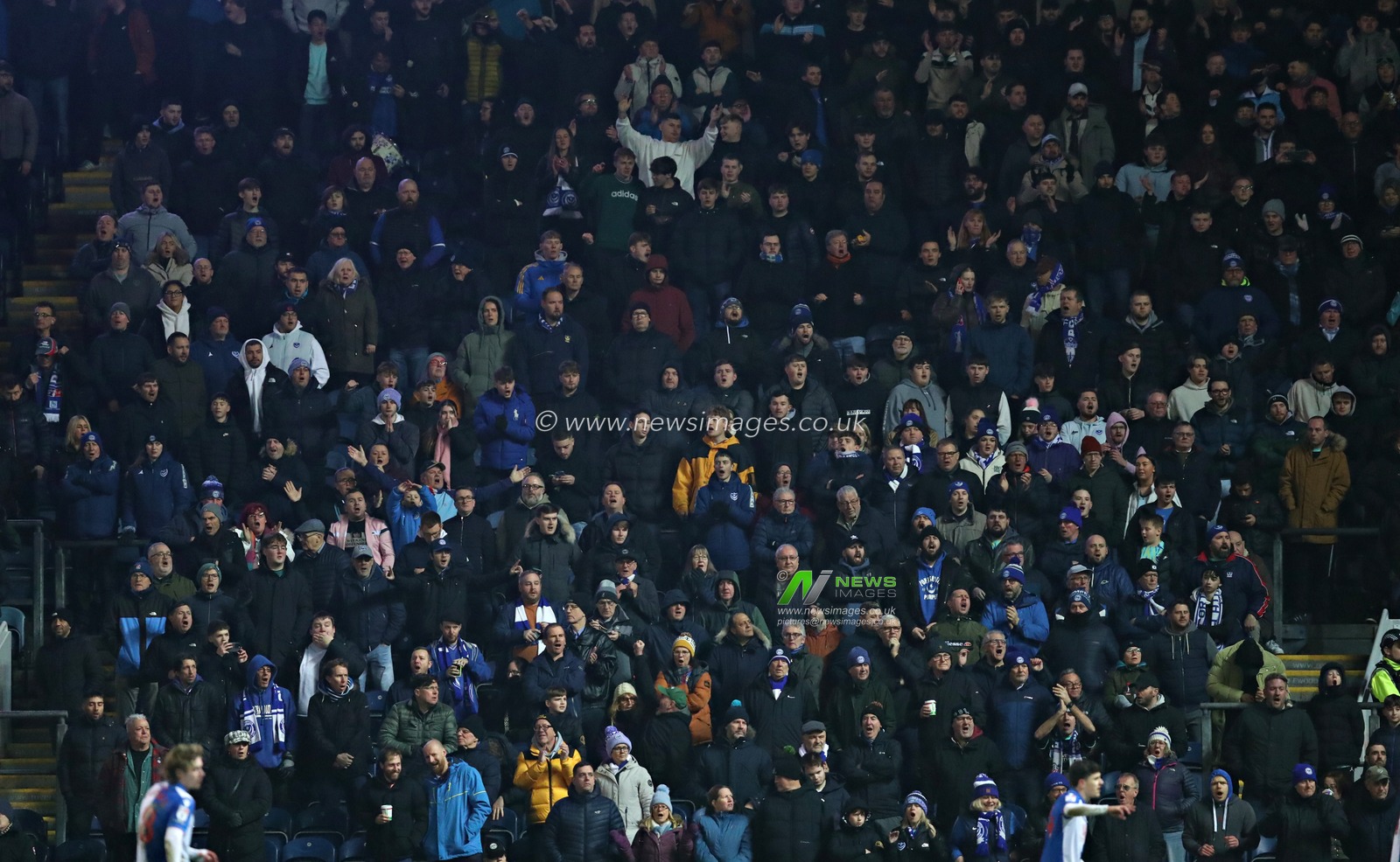 Portsmouth fans during the Sky Bet Championship match Blackburn Rovers vs Portsmouth at Ewood Park, Blackburn, United Kingdom, 15th January 2025

(Photo by Sam Eaden/News Images)