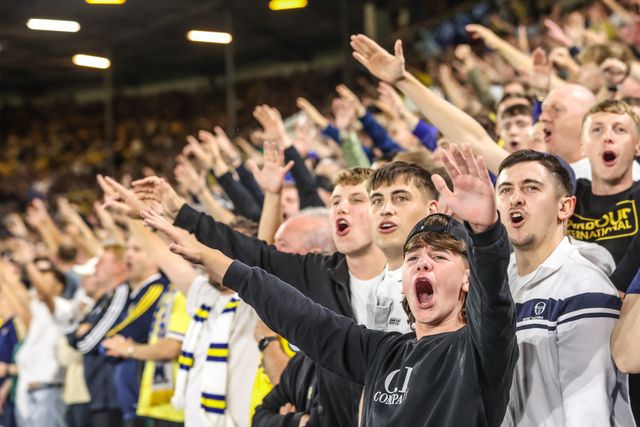 Leeds fans during the Premier League match Leeds United vs Newcastle Untied at Elland Road, Leeds, United Kingdom on 14 September 2026

(Photo by Alfie Cosgrove/News Images)