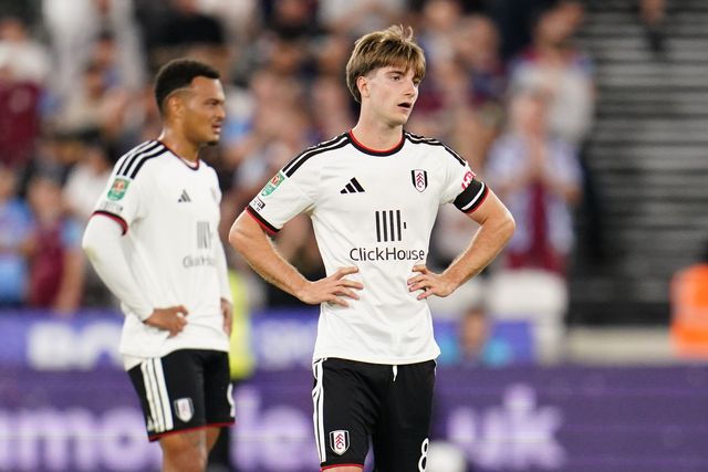 Cesar Palacios of Fulham looks on after West Ham goal during the Carabao Cup round 3 match West Ham United vs Fulham at London Stadium, London, United Kingdom on 15 September 2026

(Photo by Harvey Murphy/News Images)