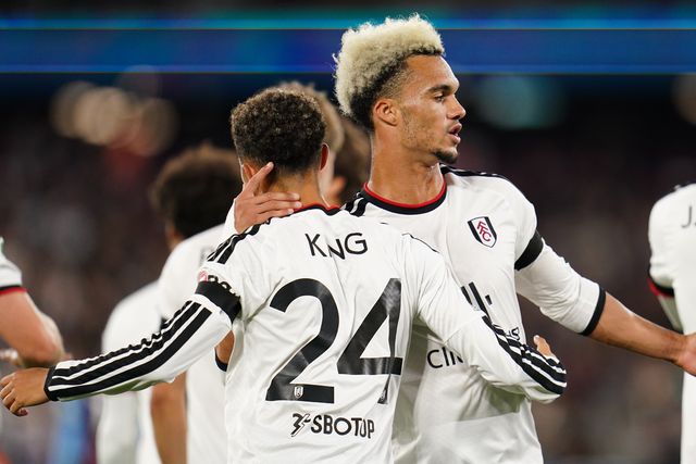 Antonee Robinson of Fulham and Josh King of Fulham during the Carabao Cup round 3 match West Ham United vs Fulham at London Stadium, London, United Kingdom on 15 September 2026

(Photo by Harvey Murphy/News Images)