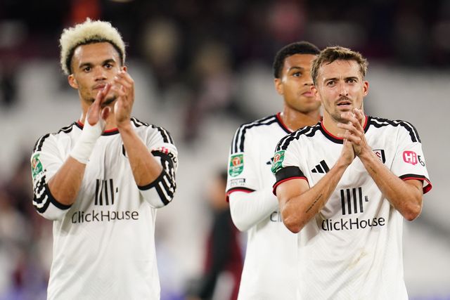 Timothy Castagne of Fulham at full time during the Carabao Cup round 3 match West Ham United vs Fulham at London Stadium, London, United Kingdom on 15 September 2026

(Photo by Harvey Murphy/News Images)