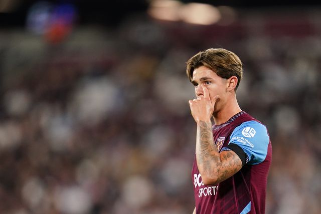 Lewis Orford of West Ham United during the Carabao Cup round 3 match West Ham United vs Fulham at London Stadium, London, United Kingdom on 15 September 2026

(Photo by Harvey Murphy/News Images)