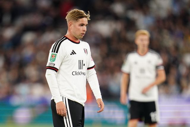 Emile Smith Rowe of Fulham during the Carabao Cup round 3 match West Ham United vs Fulham at London Stadium, London, United Kingdom on 15 September 2026

(Photo by Harvey Murphy/News Images)