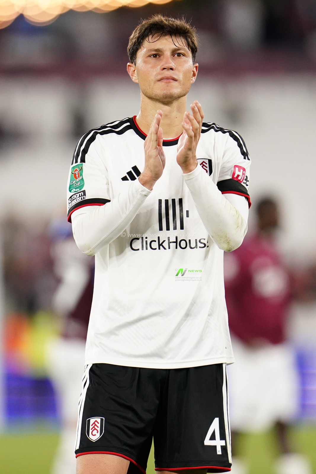 Jorge Cuenca of Fulham at full time during the Carabao Cup round 3 match West Ham United vs Fulham at London Stadium, London, United Kingdom on 15 September 2026

(Photo by Harvey Murphy/News Images)