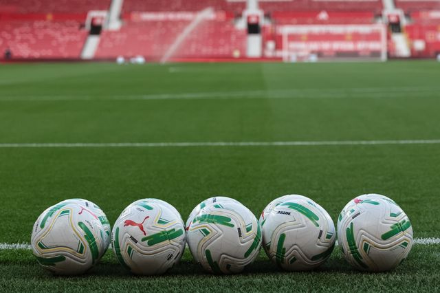 Carabao Cup match balls during the Carabao Cup round 3 match Manchester United vs Brighton & Hove Albion at Old Trafford, Manchester, United Kingdom on 16 September 2026

(Photo by Mark Cosgrove/News Images)