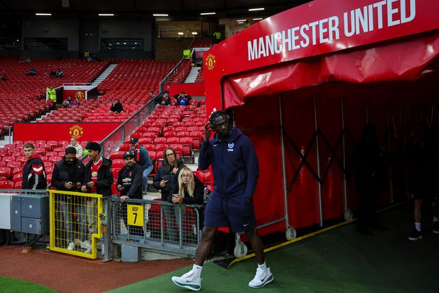 Promise David of Brighton & Hove Albion arrives at the stadium prior to kick off during the Carabao Cup round 3 match Manchester United vs Brighton & Hove Albion at Old Trafford, Manchester, United Kingdom on 16 September 2026

(Photo by Mark Cosgrove/News Images)