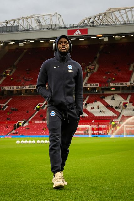 Ibrahim Osman of Brighton & Hove Albion inspects the pitch prior to kick off during the Carabao Cup round 3 match Manchester United vs Brighton & Hove Albion at Old Trafford, Manchester, United Kingdom on 16 September 2026

(Photo by Mark Cosgrove/News Images)