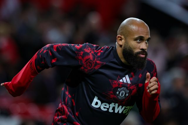Bryan Mbeumo of Manchester United in the pregame warmup session  during the Carabao Cup round 3 match Manchester United vs Brighton & Hove Albion at Old Trafford, Manchester, United Kingdom on 16 September 2026

(Photo by Mark Cosgrove/News Images)