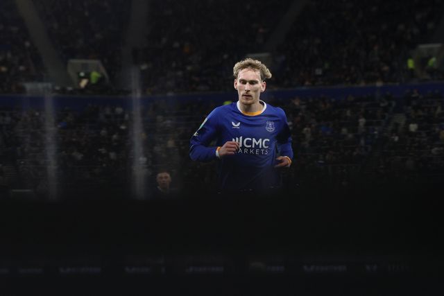 James Garner of Everton during the Carabao Cup round 3 match Everton vs Wolverhampton Wanderers at Hill Dickinson Stadium, Liverpool, United Kingdom on 16 September 2026

(Photo by Alfie Cosgrove/News Images)