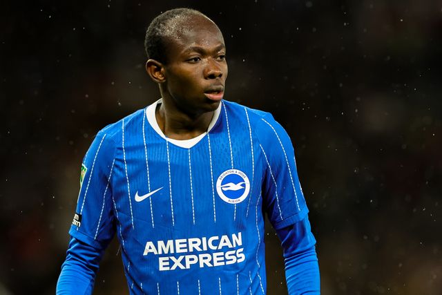 Malick Yalcouye of Brighton & Hove Albion in action during the Carabao Cup round 3 match Manchester United vs Brighton & Hove Albion at Old Trafford, Manchester, United Kingdom on 16 September 2026

(Photo by Mark Cosgrove/News Images)